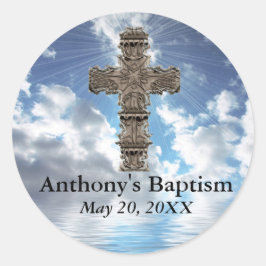 Aangepaste doop met kruis Inspirerend Stickers