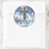 Aangepaste doop met kruis Inspirerend Stickers (Tas)