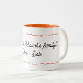 Aangepaste doop tweekleurige koffiemok (Voorkant rechts)