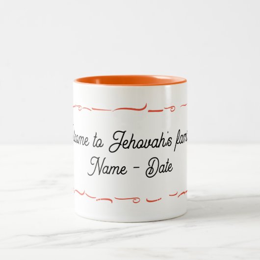 Aangepaste doop tweekleurige koffiemok (Center)