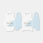 Aangepaste doopsel Blauwe baby jongen Favor Box Bedankdoosjes (Uitgevouwen)