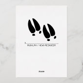 Aangepaste, door de kerstman goedgekeurde, Nice Li Folie Feestdagenkaart (Achterkant)