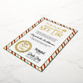 Aangepaste, door de kerstman goedgekeurde, Nice Li Folie Feestdagenkaart (Gedraaid)