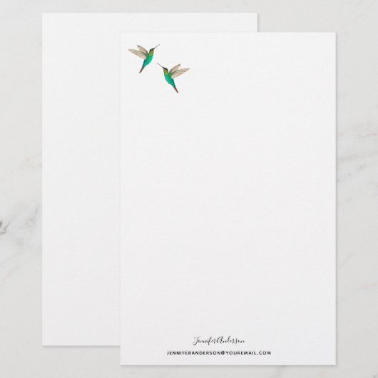 Aangepaste, door keelholte gedekte kalkoenen briefpapier (Voorkant / Achterkant)