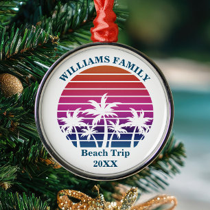 Aangepaste doorsnede keepaardroze palmboom - zonso metalen ornament