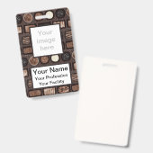 Aangepaste doos chocolade badge (Voor- en achterkant)