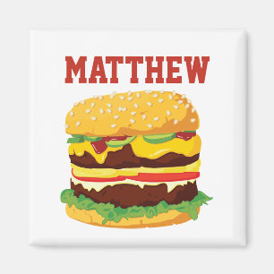 Aangepaste Double Cheeseburger Fridge Magnet