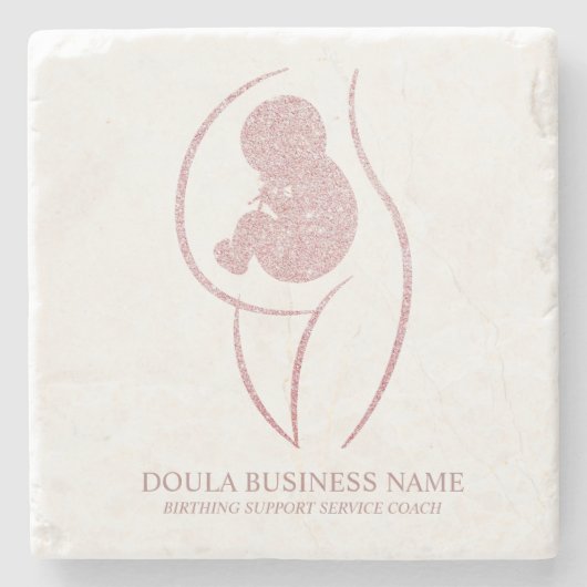 Aangepaste Doula Geboorte Coach Stenen Onderzetter (Voorkant)