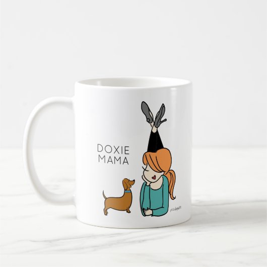 Aangepaste Doxie Mama Coffee-Mok Koffiemok (Links)
