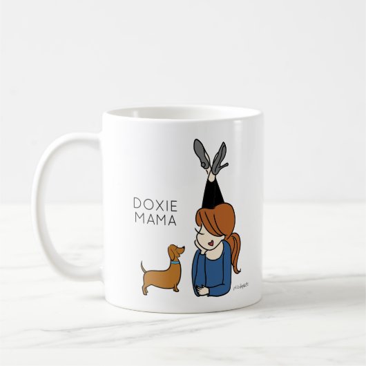 Aangepaste Doxie Mama Coffee-Mok Koffiemok (Links)