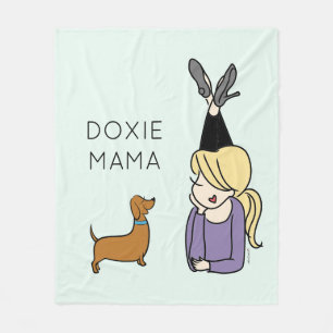 Aangepaste Doxie Mama Fleece Blanket Deken