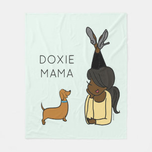 Aangepaste Doxie Mama Fleece Blanket Deken