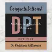 Aangepaste DPT Doctor in de Fysieke Behandeling Af Wijn Etiket (Enkel label)