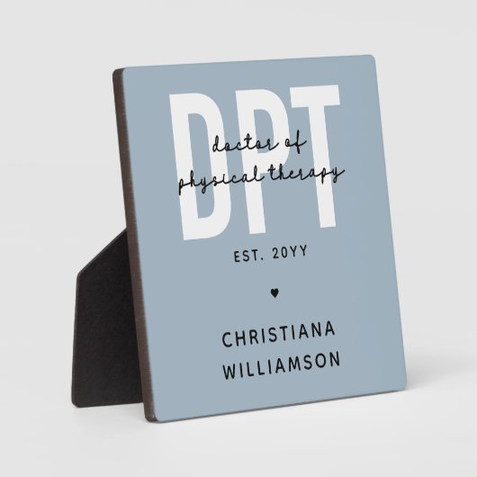 Aangepaste DPT Doctor in de Fysieke Behandeling Fotoplaat (Voorkant)