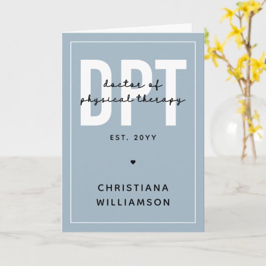 Aangepaste DPT Doctor in de Fysieke Behandeling Kaart (Gele Bloem)