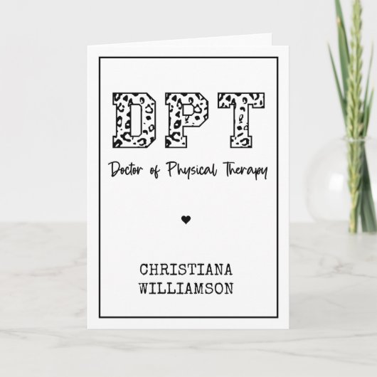 Aangepaste DPT Doctor in de Fysieke Behandeling Kaart (Voorkant)
