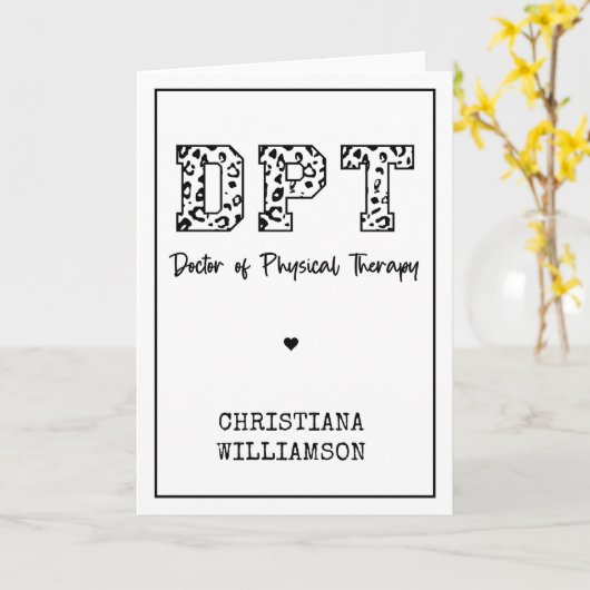 Aangepaste DPT Doctor in de Fysieke Behandeling Kaart (Gele Bloem)