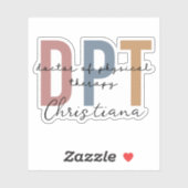 Aangepaste DPT Doctor in de Fysieke Behandeling Sticker (Vel)