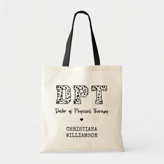 Aangepaste DPT Doctor in de Fysieke Behandeling Tote Bag (Voorkant)