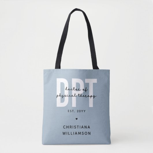 Aangepaste DPT Doctor in de Fysieke Behandeling Tote Bag (Voorkant)