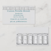 Aangepaste draagbare toiletverhuur visitekaartje (Voorkant / Achterkant)