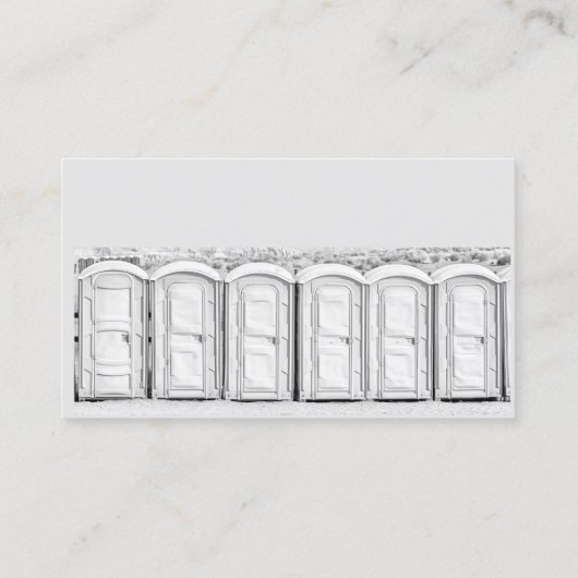 Aangepaste draagbare toiletverhuur visitekaartje (Achterkant)