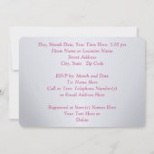 Aangepaste, draaiende roze babymeisjes Uitnodiging (Achterkant)