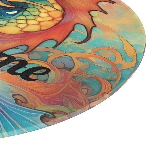 Aangepaste Dragon Glass snijplank V02 (Hoek)