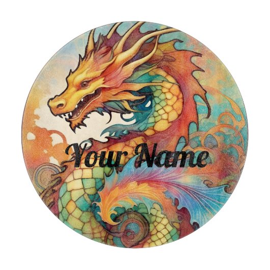 Aangepaste Dragon Glass snijplank V02 (Voorkant)