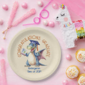 Aangepaste Dragon Kleuterschool Afstuderen Papieren Bordje (Feest)