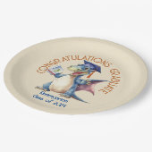 Aangepaste Dragon Kleuterschool Afstuderen Papieren Bordje (Gekanteld)