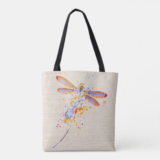 Aangepaste Dragonfly-Canvas tas (Achterkant)