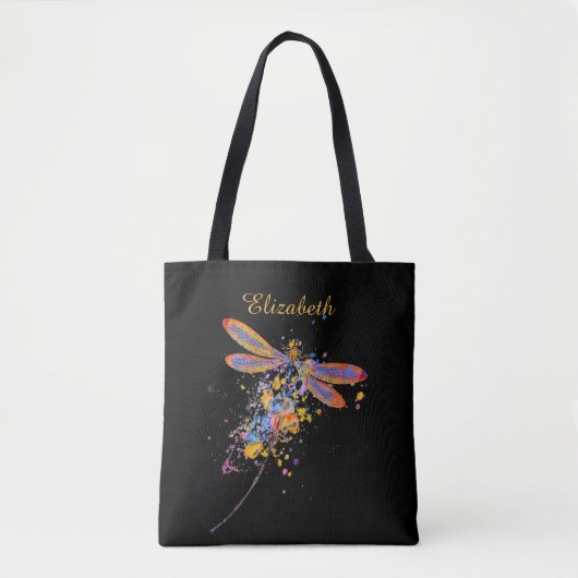 Aangepaste Dragonfly-Canvas tas (Voorkant)