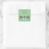 Aangepaste Dragonfly Damselfly Sticker Bookplaat (Tas)