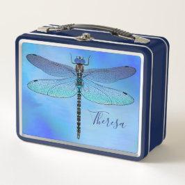 Aangepaste Dragonfly Navy Lunch Box