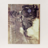 Aangepaste, dramatische foto van locomotieven voor legpuzzel (Verticaal)