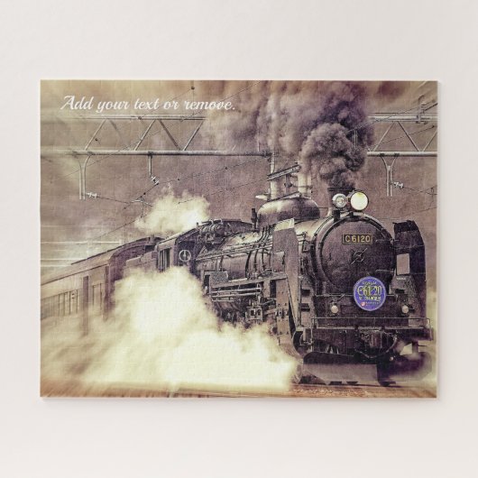 Aangepaste, dramatische foto van locomotieven voor legpuzzel (Horizontaal)