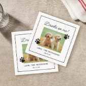 Aangepaste Drankjes Op Mij Foto Huisdier Trouwen Servet