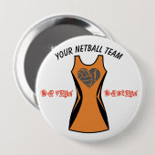 Aangepaste dress-kleur Aangepaste netball-badge Ronde Button 4,0 Cm (Voorkant /achterkant)
