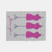 Aangepaste Dressform Mode Design Mannequin Fleece Deken (Voorkant (Horizontaal))