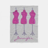 Aangepaste Dressform Mode Design Mannequin Fleece Deken (Voorkant)