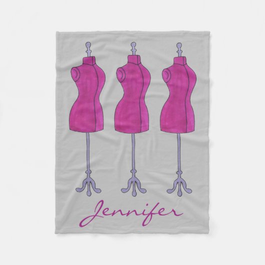 Aangepaste Dressform Mode Design Mannequin Fleece Deken (Voorkant)