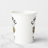 Aangepaste drie Cheers bieren Papieren Bekers (Links)