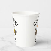 Aangepaste drie Cheers bieren Papieren Bekers (Rechts)