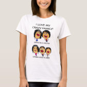 Aangepaste Drie Crazy Kinder Cartoon T-shirt (Voorkant)