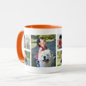 Aangepaste drie foto-collage met 2 bits koffie mok (Voorkant links)