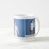 Aangepaste drie foto's en alle tekst koffiemok (Voorkant rechts)