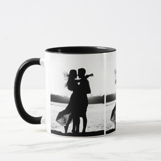 Aangepaste drie foto's maken het zwart-wit Mok (Links)