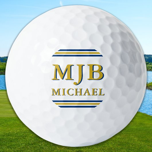 Aangepaste drie initiële monogram golfer gepersona golfballen