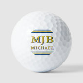 Aangepaste drie initiële monogram golfer gepersona golfballen (Voorkant)